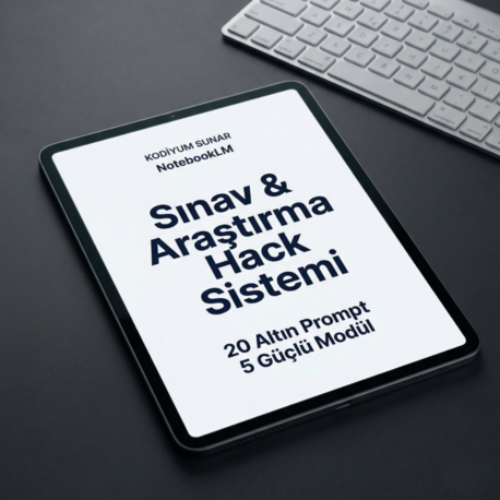 NotebookLM Sınav & Araştırma Hack Sistemi | 20 Altın Prompt & 5 Güçlü Modül