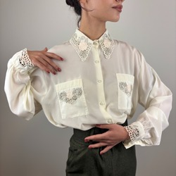 İşlemeli Vintage Gömlek
