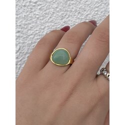 Vintage yeşil taş yüzük | vip