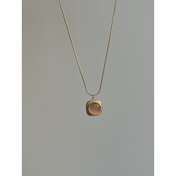 pembe opal kolye | çelik