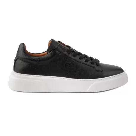 Deri Erkek Siyah Sneakers Ayakkabı