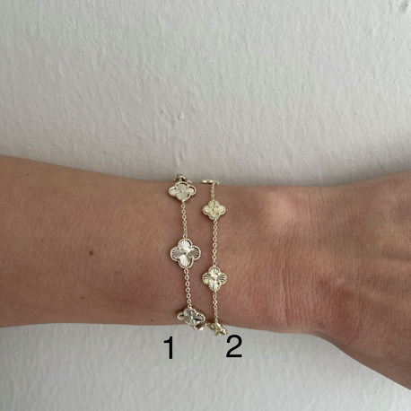 Vintage Yonca Figürlü Bileklik | 14k