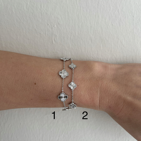 Vintage Yonca Figürlü Bileklik | Silver
