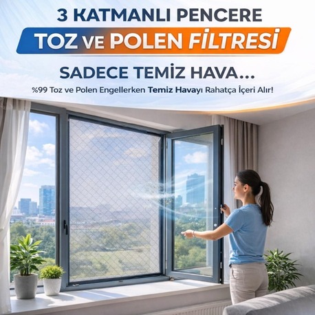 YENİ NESİL SİNEKLİK - PENCERE TOZ POLEN FİLTRESİ - ODERA