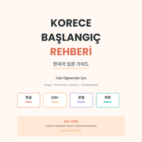 Korece Başlangıç Rehberi PDF