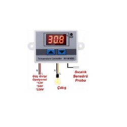 Xh-w3001 220v Ac Dijital Termostat Kablolu Fişli