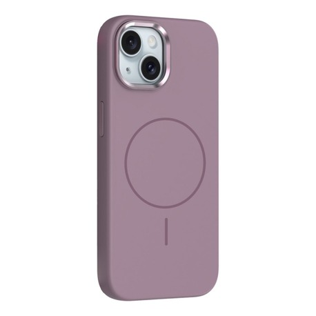 Apple iPhone 14 Kılıf M-Safe Şarj Özellikli Metal Kamera Çerçeveli Zore Edi Silikon Kapak