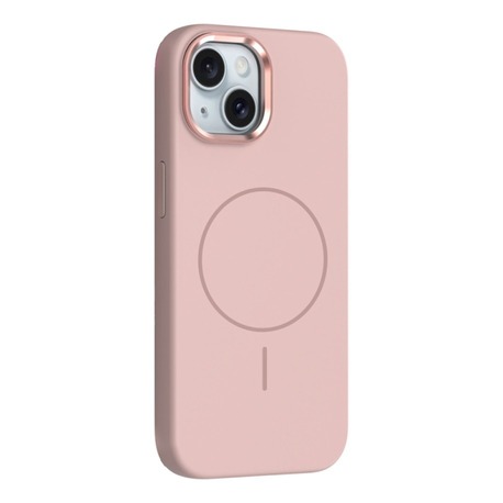 Apple iPhone 14 Kılıf M-Safe Şarj Özellikli Metal Kamera Çerçeveli Zore Edi Silikon Kapak
