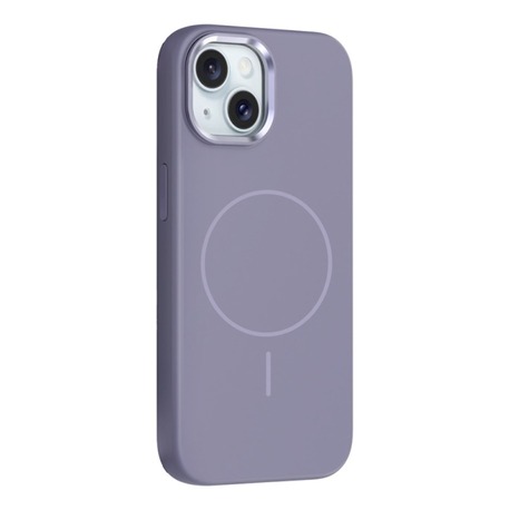 Apple iPhone 14 Kılıf M-Safe Şarj Özellikli Metal Kamera Çerçeveli Zore Edi Silikon Kapak