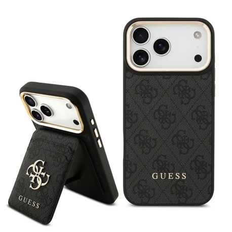 Guess iPhone 17 Pro Kılıf Guess Orjinal Lisanslı M-safe Şarj 4G Metal Büyük Logolu Kar
