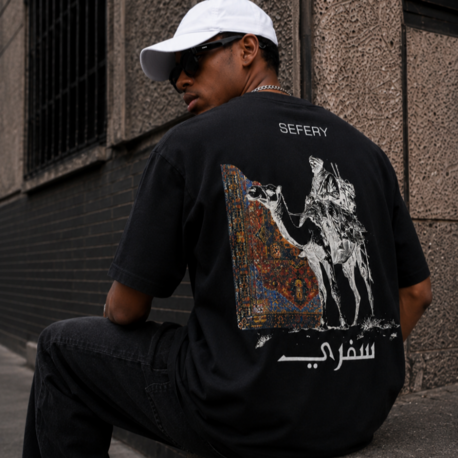 KORYN Sefery Siyah Oversize Erkek T-Shirt