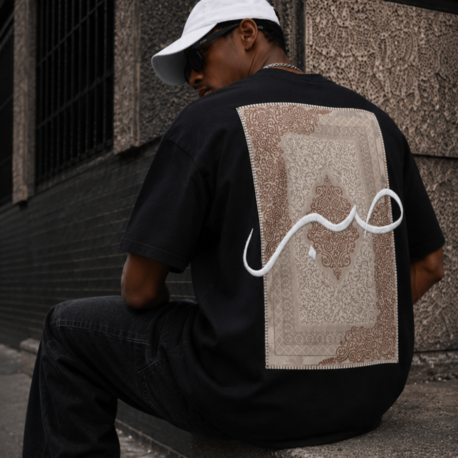 KORYN Sabr Siyah Oversize Erkek T-Shirt