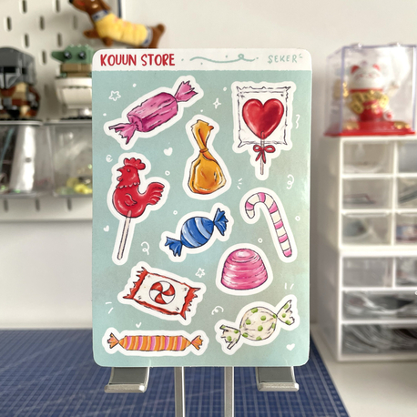 Şeker sticker sayfası