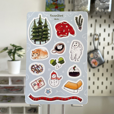 Kış sticker sayfası 2