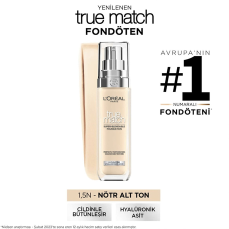 Loreal Paris True Match Bakım Yapan Fondöten 1.5N