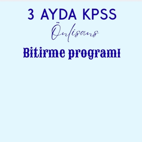 3 ayda kpss (lisans, önlisans , ortaöğretim)bitirme programı