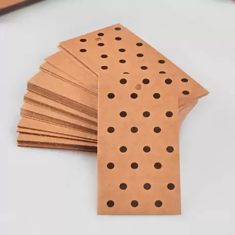 Puantiye Desenli Kraft Ürün Paket Ambalaj Etiketi