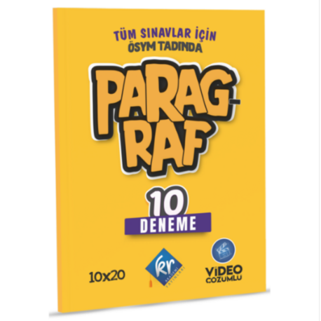 Tüm Sınavlar için Paragraf 10 Deneme Video Çözümlü KR Akademi Yayınları