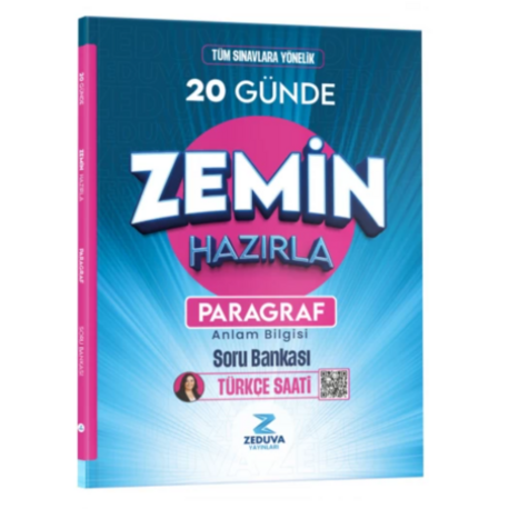 Zeduva Yayınları Türkçe Saati 20 Günde Zemin Hazırla Paragraf Anlam Bilgisi Soru Bankası