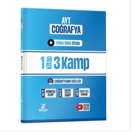 Zeduva Yayınları Coğrafyanın Kodları AYT Coğrafya 1 Kitap 3 Kamp Video Ders Kitabı