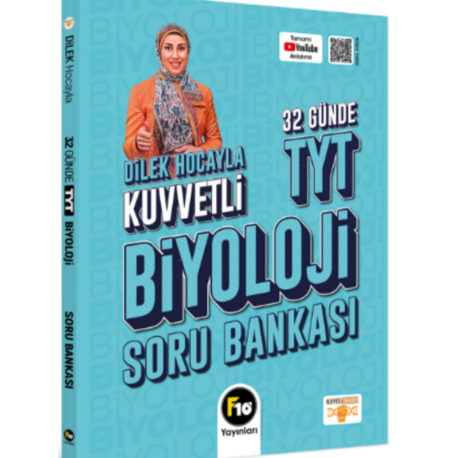 Dilek Hocayla 32 Günde TYT Biyoloji Soru Bankası F10 Yayınları