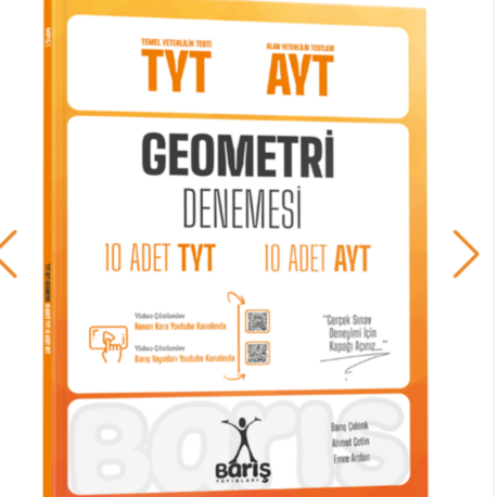 Barış Yayınları TYT-AYT Geometri Denemesi 10 Adet TYT 10 Adet AYT