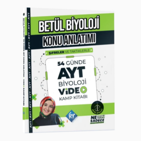 Betül Biyoloji Konu Anlatımı 54 Günde AYT Biyoloji Video Kamp Kitabı