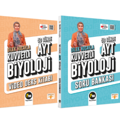 Dilek Hocayla 50 Günde AYT Biyoloji Video Ders Kitabı & Soru Bankası Seti