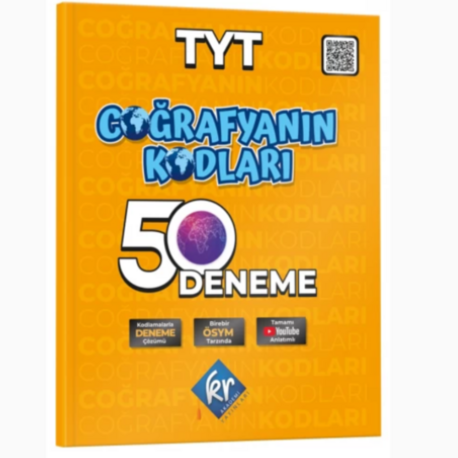 Coğrafyanın Kodları TYT Coğrafya Çözümlü 50 Deneme KR Akademi Yayınları