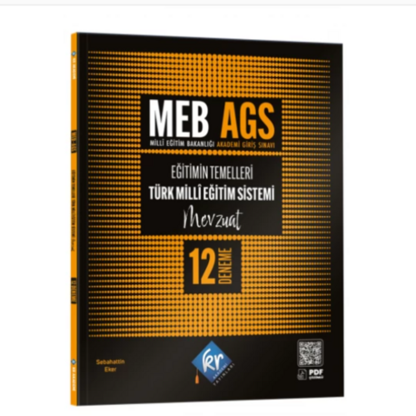 MEB AGS Eğitimin Temelleri ve Türk Milli Eğitim Sistemi Mevzuat 12 Deneme KR Akademi