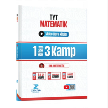 Zeduva Yayınları SML Matematik TYT Matematik 1 Kitap 3 Kamp Video Ders Kitabı