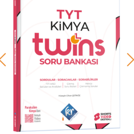 TYT Twins Kimya Soru Bankası KR Akademi Yayınları