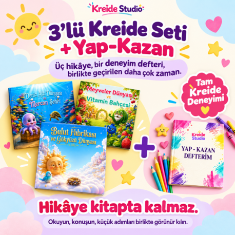 3’lü Kreide Seti + Yap–Kazan Defterim