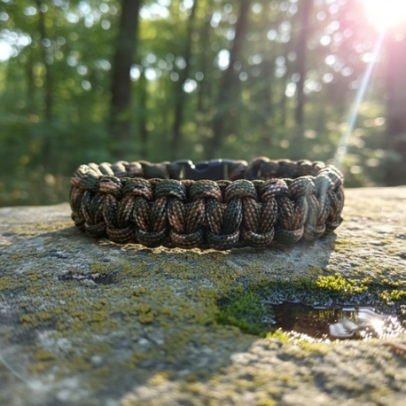Askeri Kamuflaj Paracord Bileklik