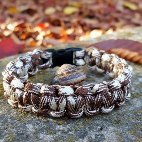 Kahverengi Kamuflaj Paracord Bileklik