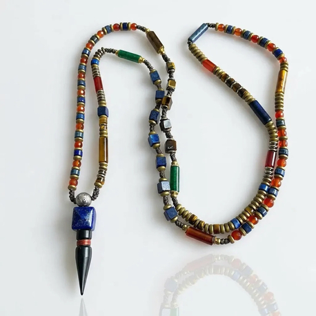 Lapislazuli akik tılsım kolye 