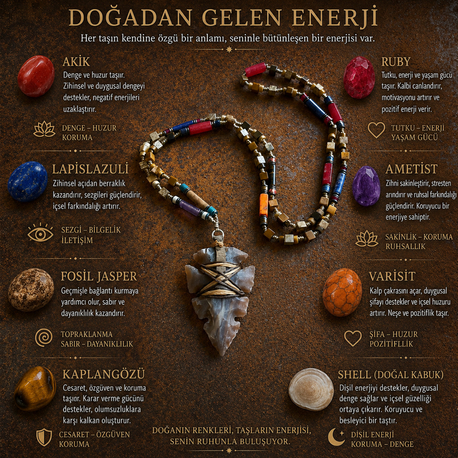 Yedi çakra savaşçı kolyesi 