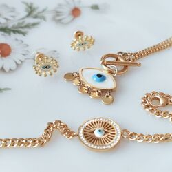 Göz Set (Kolye, Küpe, Bileklik)