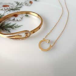 Cartier Çivi Model Set (Kolye-Kelepçe)