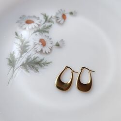 Vintage Mini Oval Küpe