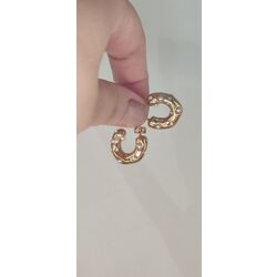 İncili Mini Çelik Halka Küpe