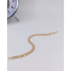 2×4 Baget Taş Suyolu Bileklik - Gold