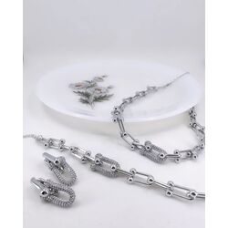 TC Marka Silver Bileklik ve Küpe