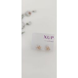 Xuping Mini Üçgen Taşlı Küpe - Rose