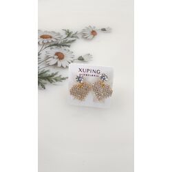 Xuping Taşlı Kalp Küpe - Rose