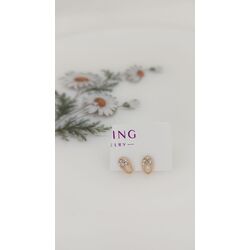 Xuping Minik Taşlı Oval Küpe - Rose
