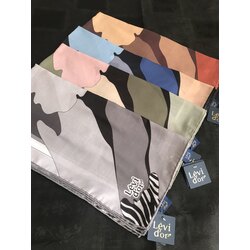 Levidor Zebra Desen Pamuk soft eşarp Mavi