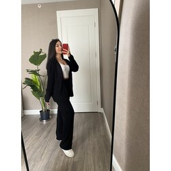 Siyah İkili Triko Takım Premium Kalite