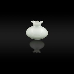 ALAADDİN CAM HAKİKİ OPALİN PARLAK BEYAZ RENKLİ (ALT ÇAP: 24 CM)