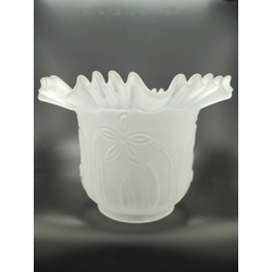 KIVIRCIK AVİZE CAMI.MAT,(Buzlu cam gibi) RENKTE.Alt çapı:10,00cm-h:15,50cm.